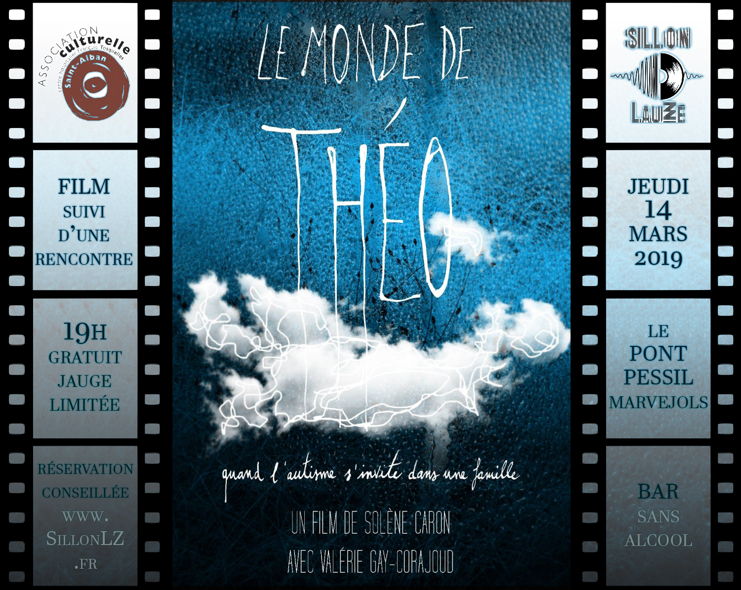 Le Monde de Théo, film et rencontre autour de l'autisme, mercredi 14 mars 2019 au Sillon Lauzé.