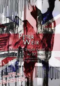 Expo de Peter Weir au Sillon Lauzé : vernissage le 27 septembre 2025 avec pardon Garçon en DJ Set spécial UK Music